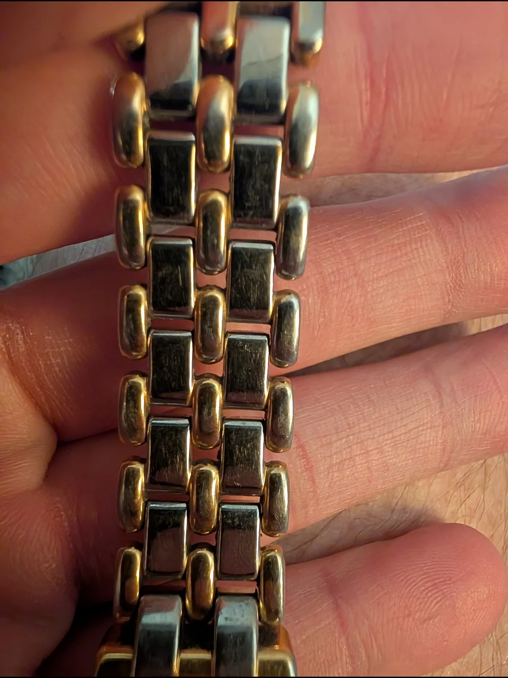 Fossil F2 Two-Tone Women's Rectangle Bracelet Watch Silver & Gold Brand New Batt